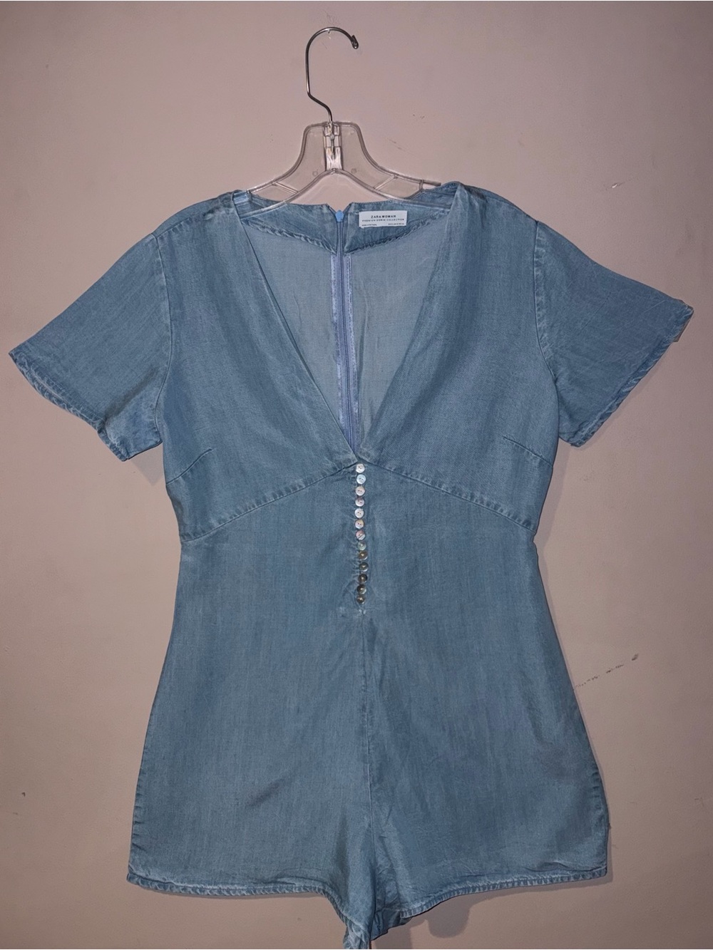 Zara Woman Premium Denim Romper Collection Size Small